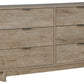 Oliah - Beige - Six Drawer Dresser - 31'' Height