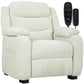 Massage Recliner Chair, Power Recliner with Quiet Brushless Motor, Remote, Pockets, 2 Memory Positions, Beige
