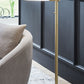 Santiford - Metal Floor Lamp - Gold Finish / White