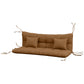 4-Piece Back and Seat Cushion Pillows Replacement and Pillows, Patio Chair Cushions Set with Ties, Tan