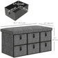 Shoe Bench with Seat, Shoe Storage Bench with Cushion and 6 Fabric Drawers for Entryway, Hallway, Bedroom, Charcoal Grey