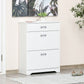 Narrow Shoe Storage with Drawer, 2 Flip Doors and Adjustable Shelves, Shoe Cabinet for 16 Pairs of Shoes, White