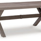 Hillside Barn - Brown - Rectangular Dining Table W/Umb Opt