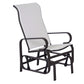 Outdoor Mesh Glider Swing Chair Patio Garden Rocking Gliding Seat Yard Porch Furniture, Brown Beige