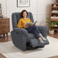 Swivel Power Recliner Chair with USB and Rocking - Dark Grey