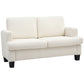 54.3" 2-Seater Loveseat Sofa with Wood Frame - Cream White