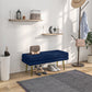 39" Storage Ottoman, Velvet End of Bed Bench with Steel Legs, Foot Stool with Storage for Bedroom, Living Room