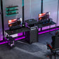 96" 2-Person Gaming Desk with Power Outlets - Black