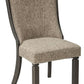 Tyler - Black / Grayish Brown - Dining Uph Side Chair (Set of 2) - Framed Back