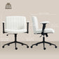 Criss Cross Office Chair with Armrests and Wheels - Cream White