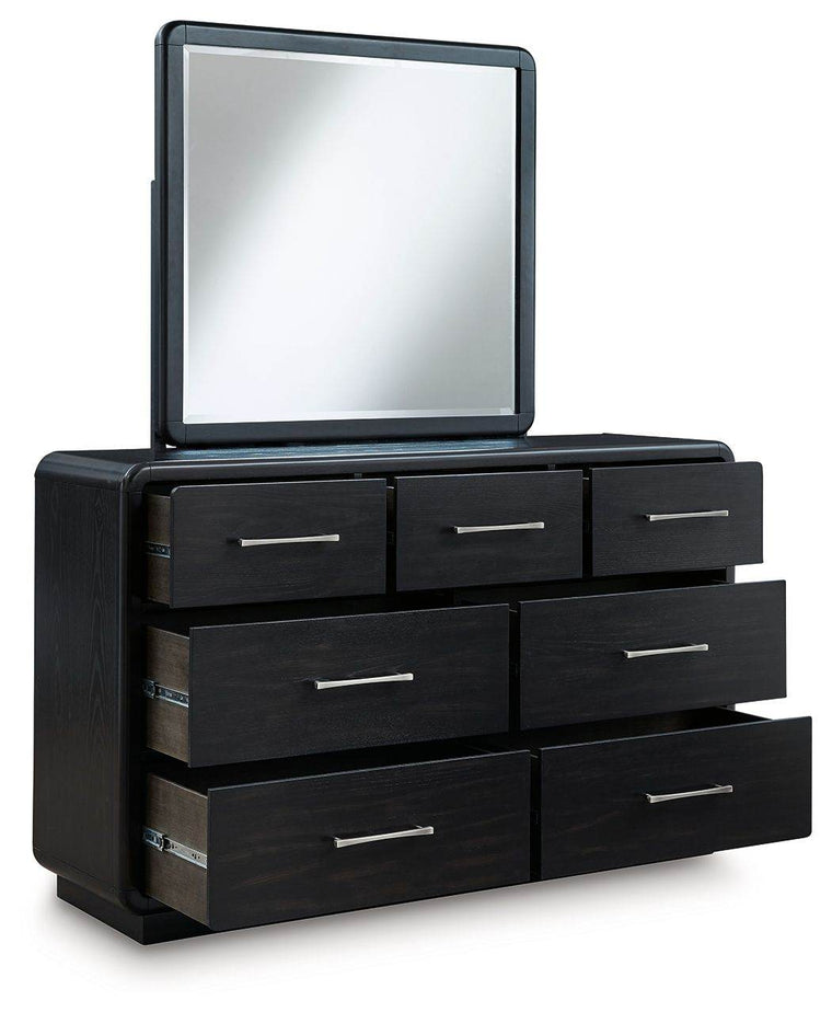 Rowanbeck - Black - Dresser And Mirror - Forward Furniture
