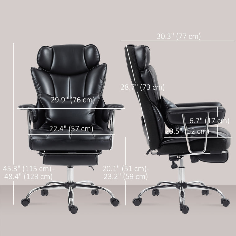 Executive Massage Office Chair with Footrest
