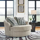 Calnita - Oversized Swivel Accent Chair - Sisal