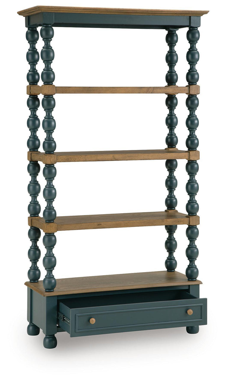 Finnworth - Bookcase - Blue / Brown