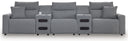 5 Pc. Power Reclining Sectional With 2 Audio Consoles