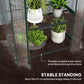 5 Tier Mini Greenhouse, Portable Outdoor Flower Stand with Shelf Clips, Indoor Greenhouse with Steel Frame, Transparent, 27.25" x 19.25" x 76", Clear