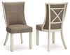 Bolanburg - Dining UPH Side Chair (Set of 2) - Lattice Back - Brown / Beige