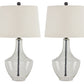 Gregsby - Clear / Black - Glass Table Lamp (Set of 2)