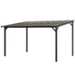 10' x 14' Hardtop Gazebo Wall-Mounted / Free Standing Outdoor Pergola with UPF 50+ & Waterproof Polycarbonate Roof