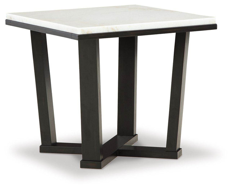 Fostead - White / Espresso - Square End Table - Forward Furniture