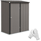5' x 3' Outdoor Storage Shed, Steel Garden Shed with Single Lockable Door, Tool Storage Shed for Backyard, Light Grey