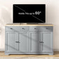 Modern Sideboard, Buffet Cabinet with Storage Drawers, Adjustable Shelves for Living Room, Dining Room, Entryway, Grey