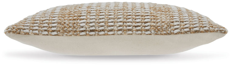 Hathby - Pillow (Set of 4) - Tan / White
