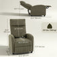 Fabric Recliner Chair Manual Home Theater Seating Single Reclining Sofa Chair with Padded Seat for Living Room