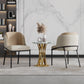 Set of 2 Modern Dining Chairs with High-Density Foam Seat, Upholstered chair Set for Living Spaces, 21.5'' L x 21.5'' W x 33.5'' H, Beige