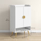 Entryway Shoe Storage Cabinet, Narrow Shoe Cabinet with Adjustable Shelves and Open Shelf for 15 Pairs of Shoes, White