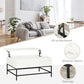 Lift Top Coffee Table with Hidden Storage Compartment Lift Tabletop Center Table for Living Room, White