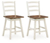 Brinfern - Swivel Stool (Set of 2) - Brown / Antique White