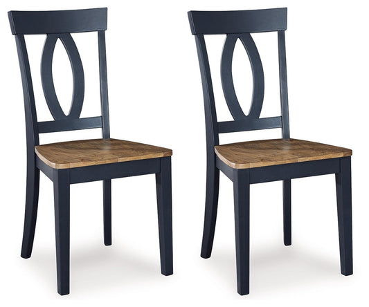 Landocken - Brown / Blue - Dining Room Side Chair (Set of 2)