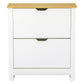 Shoe Storage Cabinet with 2 Flip Drawers and Adjustable Shelves for 6-12 Pairs of Shoes, White