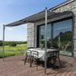 10'x10' Outdoor Pergola, Steel Gazebo Canopy, Portable Sun Shelter Door Porch Cover, Grey