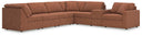7 Pc. Sectional With Storage Console And Raf Corner Chair