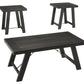 Noorbrook - Black / Pewter - Occasional Table Set (Set of 3)