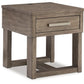 Loyaska - Grayish Brown - Rectangular End Table