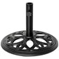 25lbs Cast Iron Round Patio Umbrella Base Stand, Umbrella Holder for Outdoor, Patio, Garden, Deck and Beach, Fit Dia. 1.5", 2" Pole, Black