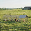 Metal Chicken Coop with UV-Resistant Cover for Hens, Rabbits, Ducks, Geese, 168.5