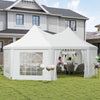 16' x 22' Wedding Event Party Tent High Peak Octagonal Outdoor Gazebo Canopy with Removable Walls, for Weddings, Parties, White