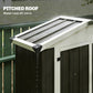 Apex Roof Metal Garden Shed with Shelf