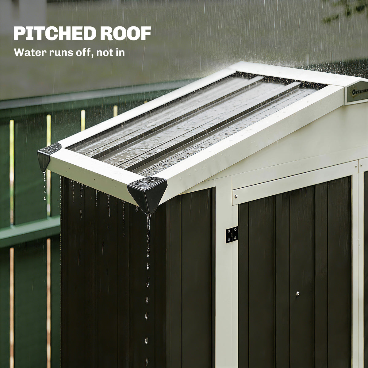 Apex Roof Metal Garden Shed with Shelf