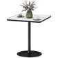 Marble-Effect Dining Table for 4 with Round Base - White