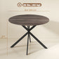 40" Round Industrial Dining Table for 4 - Distressed Brown