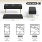 31" Storage Ottoman, Velvet End of Bed Bench with Steel Legs, Foot Stool with Storage for Bedroom, Living Room, Black