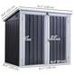 5ft x 3ft Outdoor Garbage Bin Storage Shed with Lockable Doors and Lid, Outside Storage Shed for Trash Can, Black