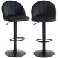 Swivel Counter Height Bar Stools Set of 2 with Footrest - Black