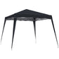 8' x 8' Pop Up Canopy, Outdoor Foldable Tent, Portable Canopy Tent with Carrying Bag for Camping, Party, Picnic, Black