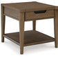 Roanhowe - Brown - Rectangular End Table